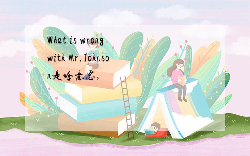 What is wrong with Mr.Johnson是啥意思,