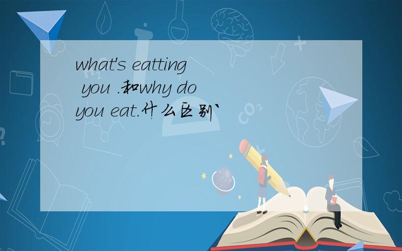 what's eatting you .和why do you eat.什么区别`