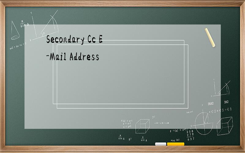 Secondary Cc E-Mail Address