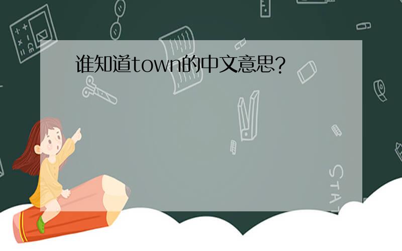 谁知道town的中文意思?